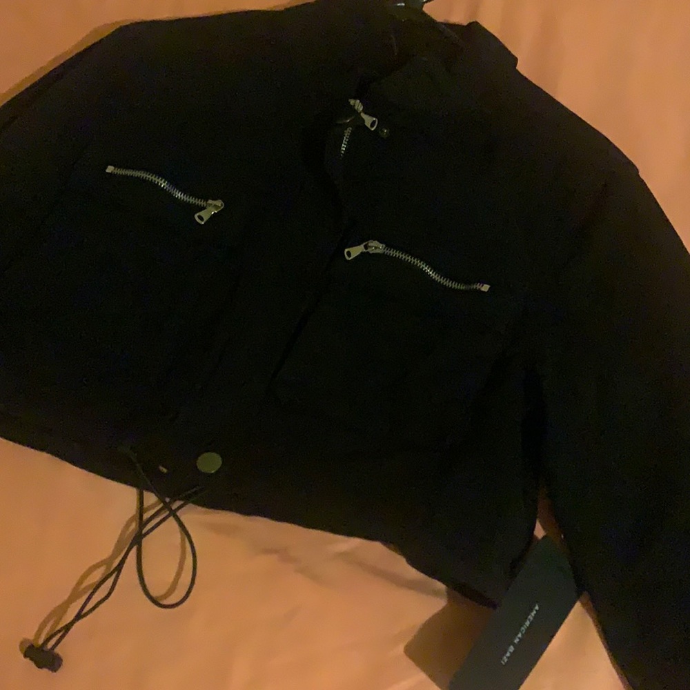Black brand new cropped jacket